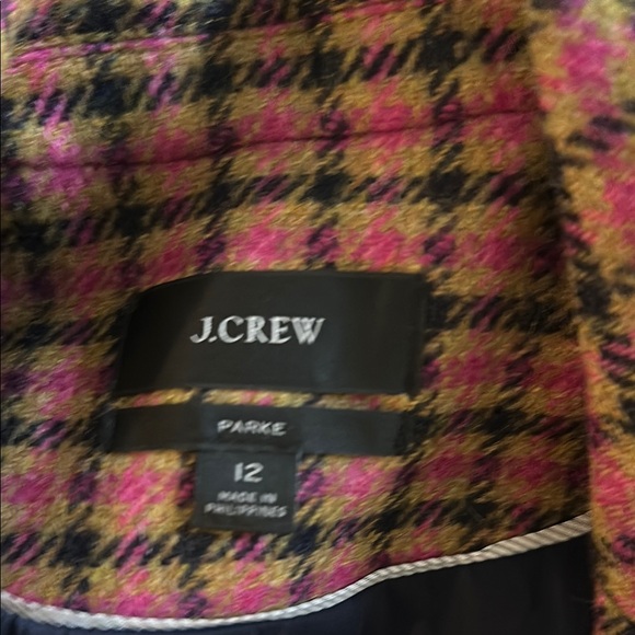 J. Crew Parke Pink, Yellow and Navy wool blazer - Picture 3 of 6